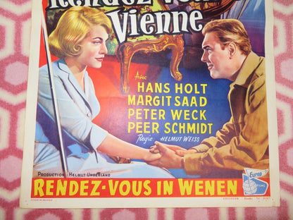 RENDEZ - VOUS A VIENNE/ Rendezvous in Wien BELGIUM (21.5"x14) POSTER HANS HOLT '59 Movie posters