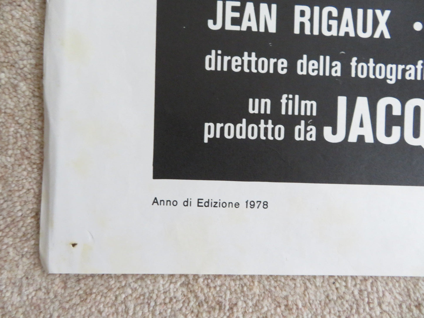 RENE THE CANE ITALIAN 2 FOGLIO POSTER GERARD DEPARDIEU SYLVIA KRISTEL 1977 Rendezvous Cinema Movie posters