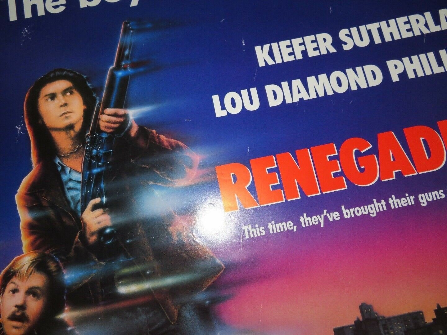 RENEGADES US ONE SHEET ROLLED POSTER JAMI GETZ KEIFER SUTHERLAND 1989 Movie posters