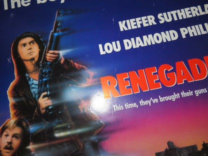 RENEGADES US ONE SHEET ROLLED POSTER JAMI GETZ KEIFER SUTHERLAND 1989 Movie posters