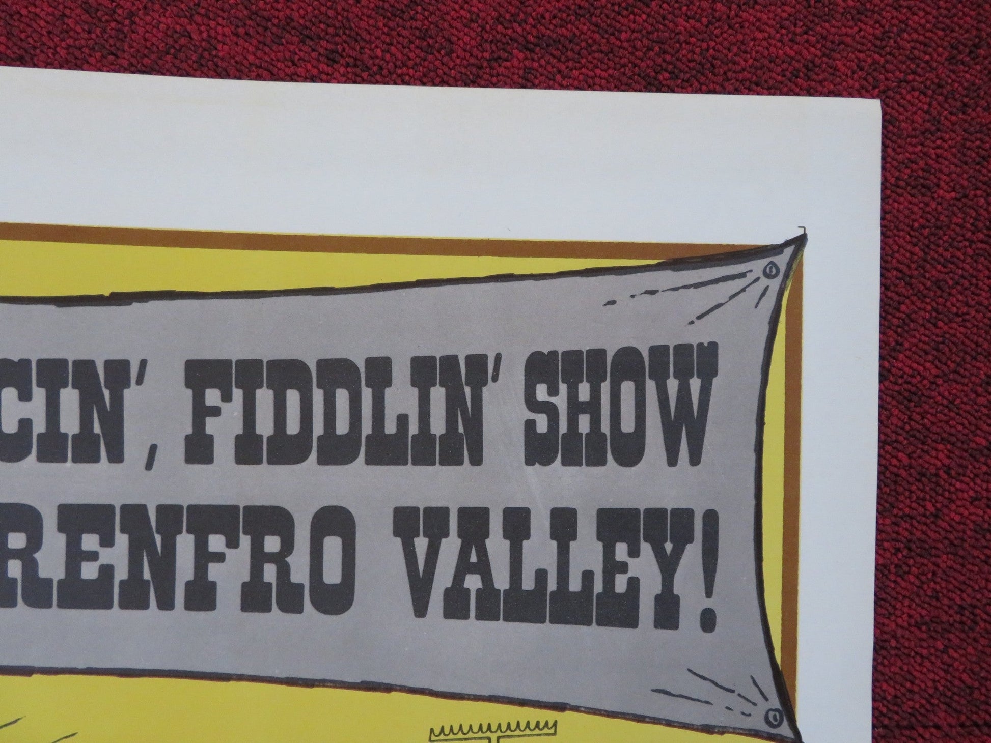 RENFRO VALLEY BARN DANCE FOLDED US ONE SHEET POSTER JOHN LAIR R. SULLIVAN 1966 Rendezvous Cinema Movie posters