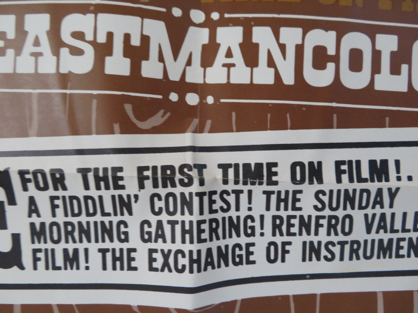 RENFRO VALLEY BARN DANCE FOLDED US ONE SHEET POSTER JOHN LAIR R. SULLIVAN 1966 Rendezvous Cinema Movie posters