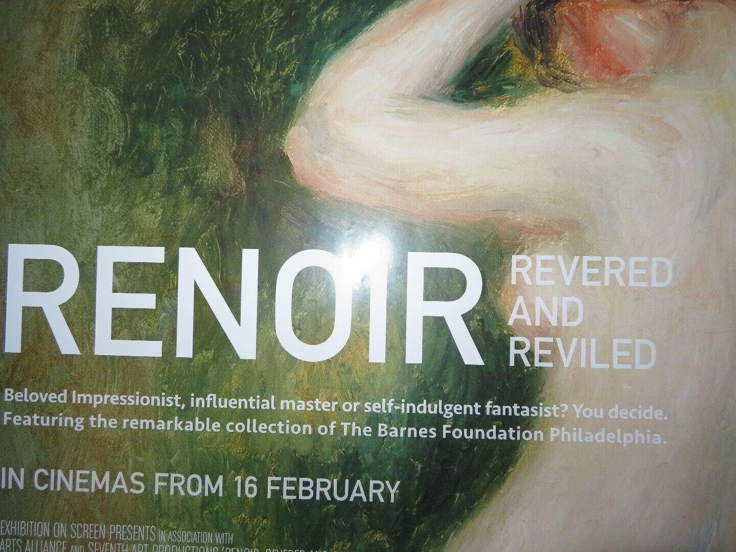 RENOIR REVERED AND REVILED QUAD (30"x 40") ROLLED POSTER EXHIBITION ON SCREEN 16 Movie posters