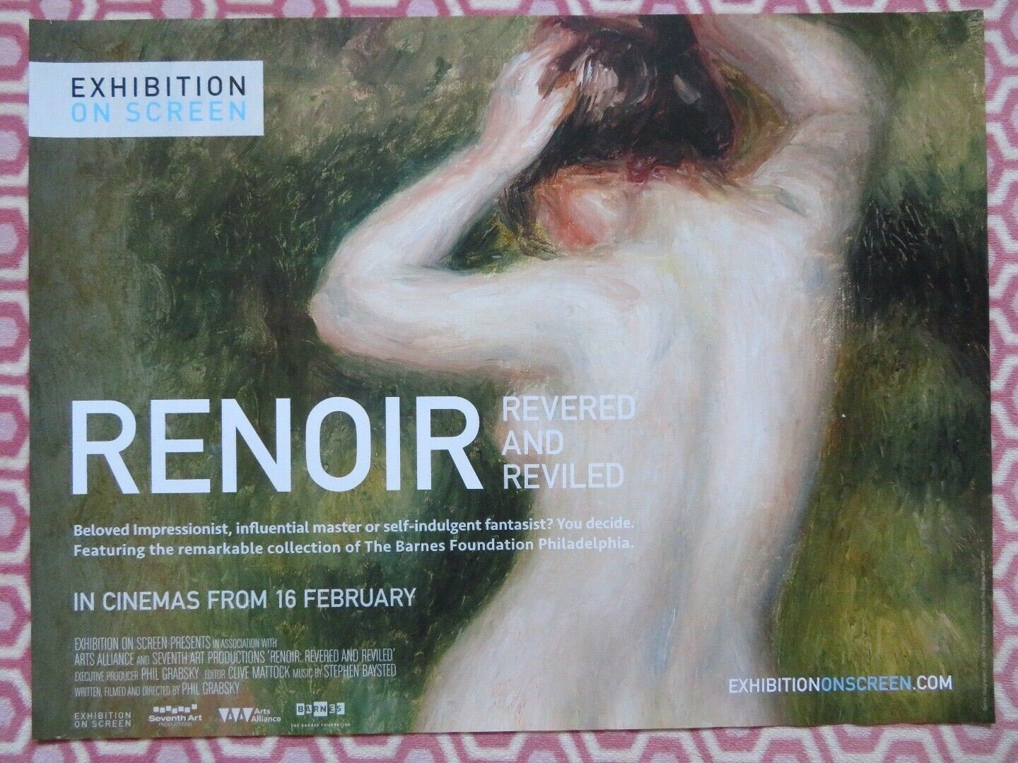 RENOIR REVERED AND REVILED QUAD (30"x 40") ROLLED POSTER EXHIBITION ON SCREEN 16 Movie posters