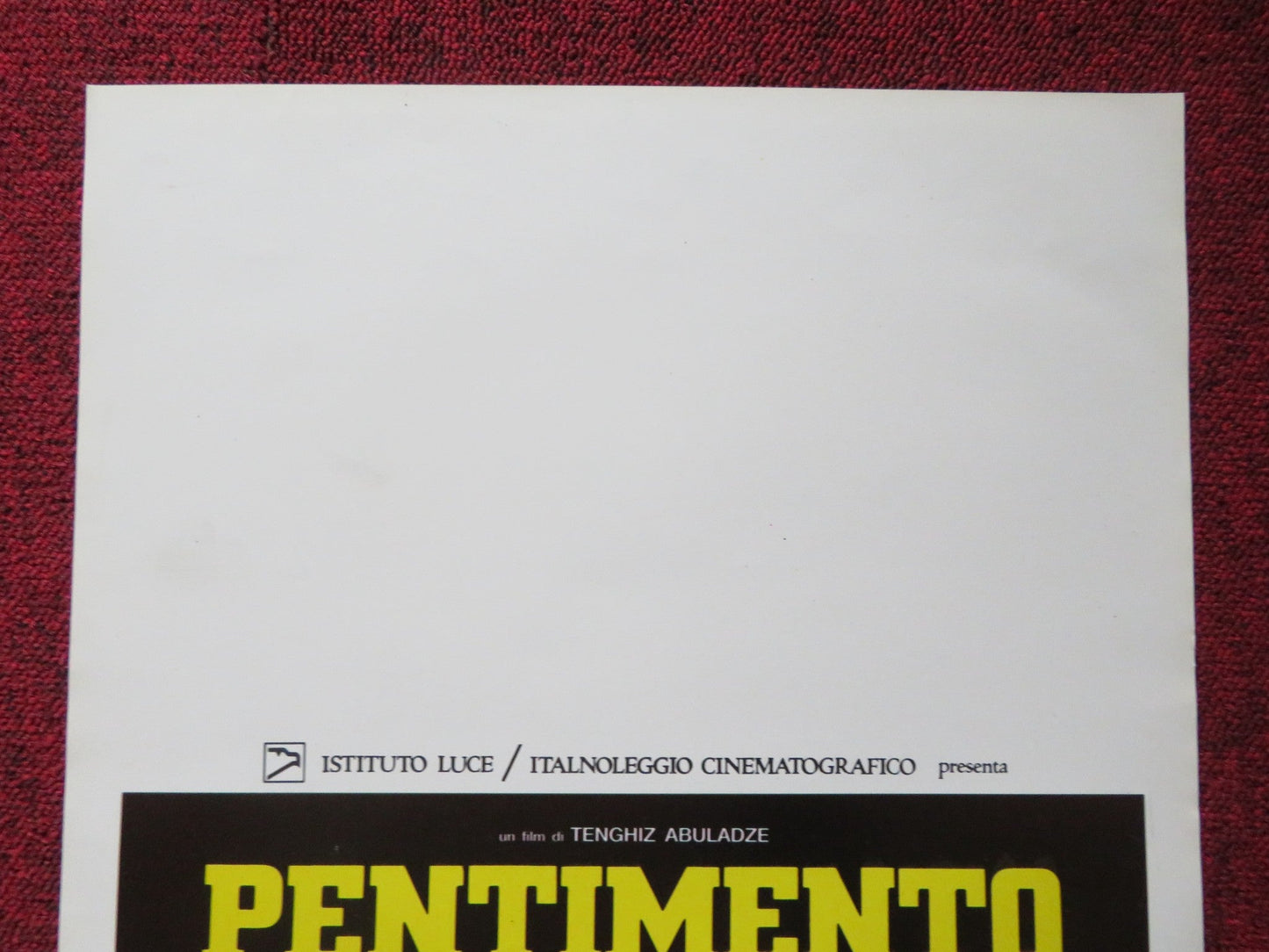 REPENTANCE ITALIAN LOCANDINA POSTER AVTANDIL MAKHARADZE IA NINIDZE 1987 Rendezvous Cinema Movie posters