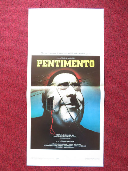 REPENTANCE ITALIAN LOCANDINA POSTER AVTANDIL MAKHARADZE IA NINIDZE 1987 Rendezvous Cinema Movie posters