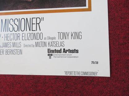 REPORT TO THE COMMISSIONER FOLDED US ONE SHEET POSTER MICHAEL MORIARTY 1975 Rendezvous Cinema Movie posters