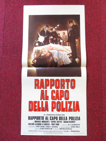 REPORT TO THE COMMISSIONER ITALIAN LOCANDINA POSTER MICHAEL MORIARTY 1975 Rendezvous Cinema Movie posters