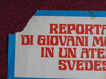 REPORTAGE DI GIOVANI MODELLE IN UN ATELIER SVEDESE ITALIAN FOTOBUSTA POSTER 1970 Rendezvous Cinema Movie posters