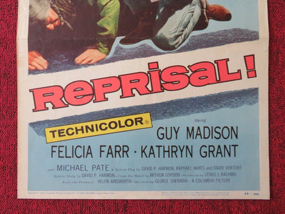 REPRISAL! US INSERT (14"x 36") POSTER GUY MADISON FELCIA FARR 1956 Movie posters