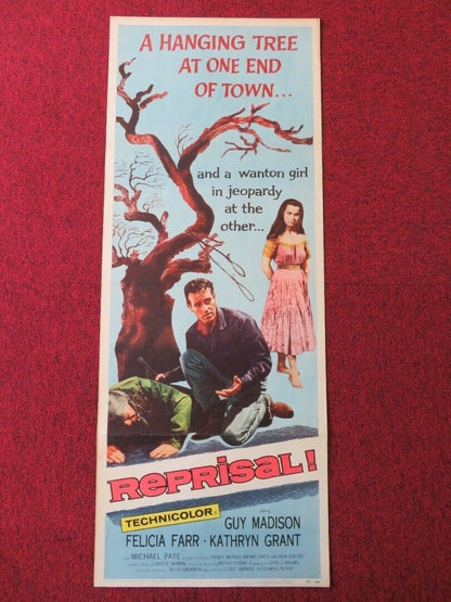REPRISAL! US INSERT (14"x 36") POSTER GUY MADISON FELCIA FARR 1956 Movie posters