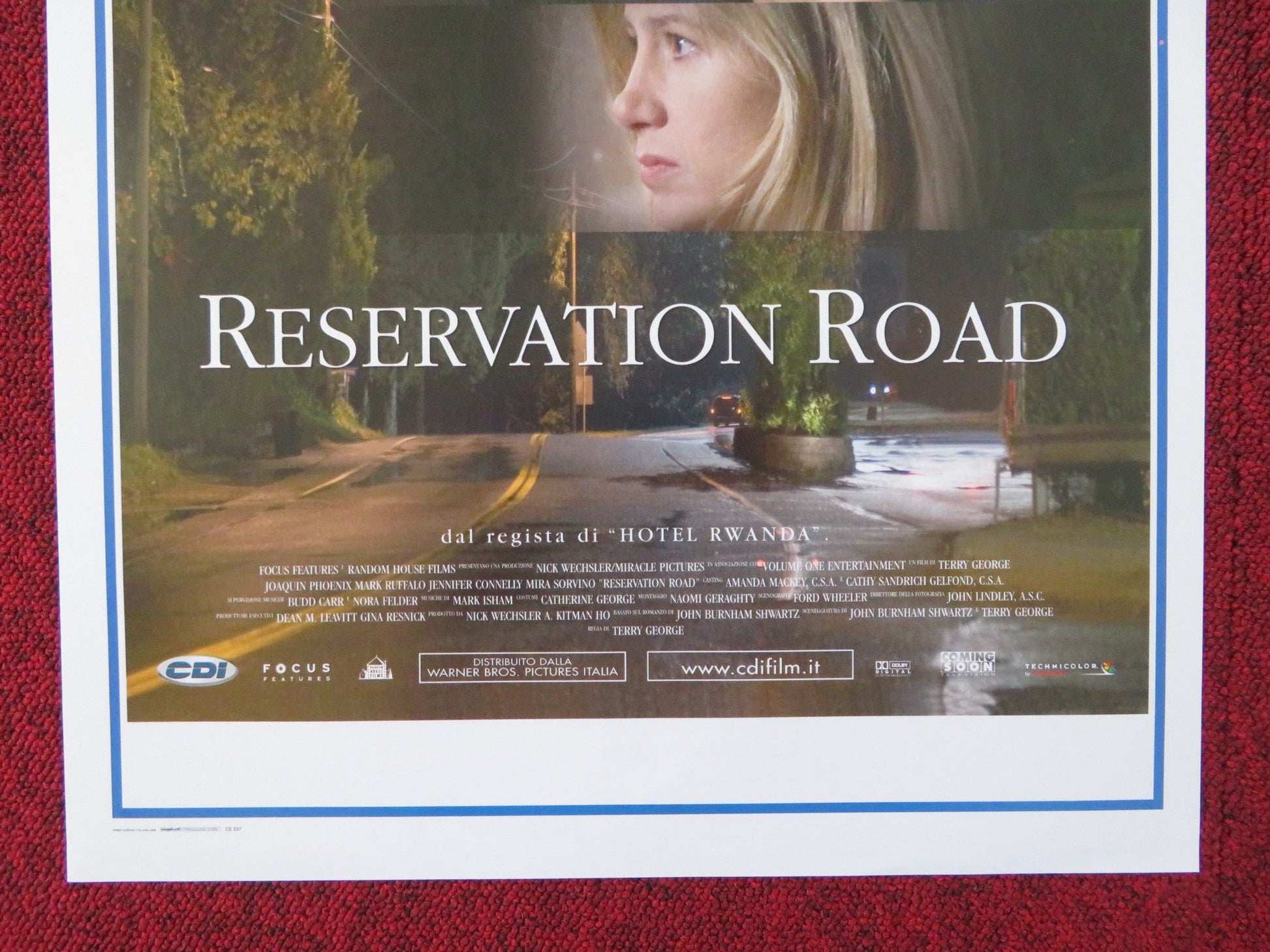 RESERVATION ROAD ITALIAN LOCANDINA POSTER JOAQUIN PHOENIX MARK RUFFALO 2007 Rendezvous Cinema Movie posters