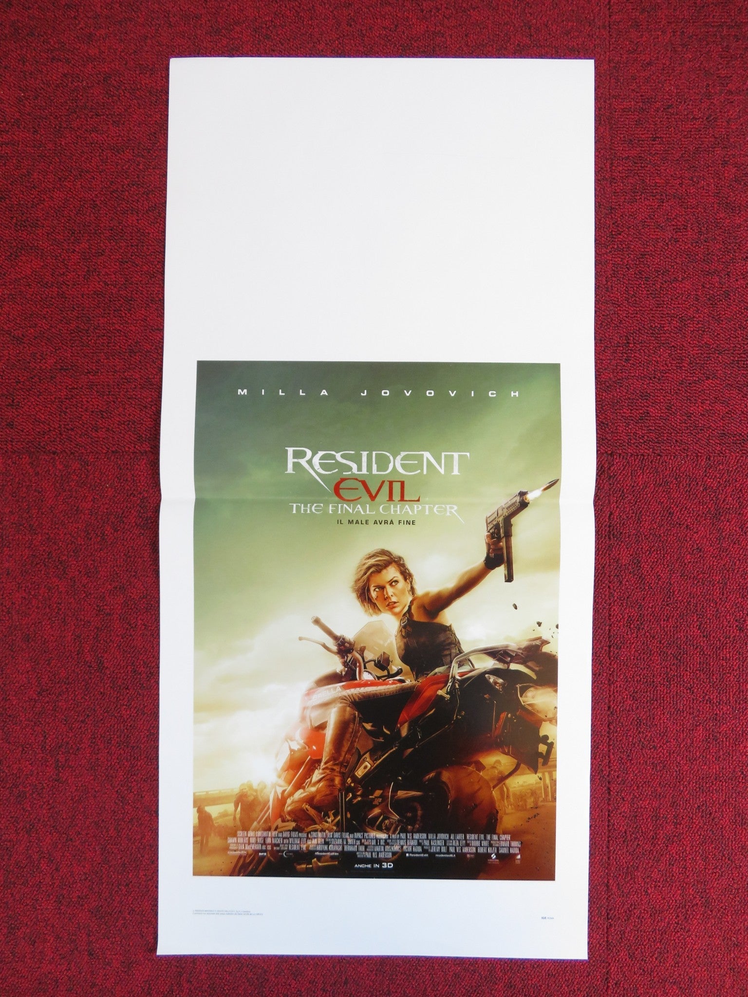 RESIDENT EVIL THE FINAL CHAPTER ITALIAN LOCANDINA POSTER MILLA JOVOVICH Rendezvous Cinema Movie posters