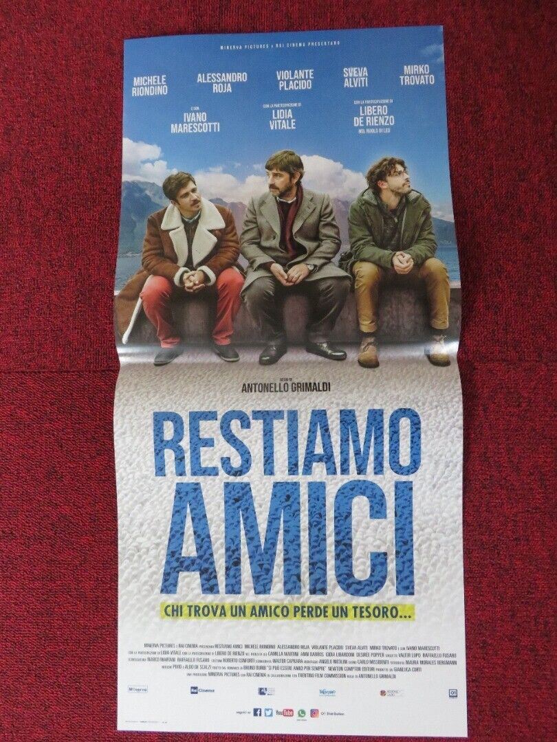 RESTIAMO AMICI ITALIAN LOCANDINA (26.5"x12.5") POSTER MICHELE RIONDINO 2018 - Rendezvous Cinema