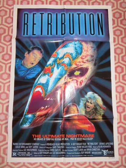 RETRIBUTION US ONE SHEET POSTER DENNIS LIPSCOMB 1987 Movie posters