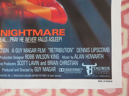 RETRIBUTION US ONE SHEET POSTER DENNIS LIPSCOMB 1987 Movie posters