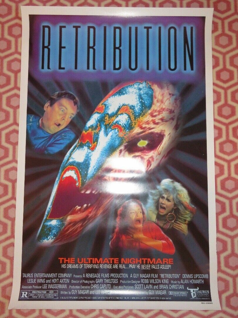 RETRIBUTION US ONE SHEET ROLLED POSTER DENNIS LIPSCOMB 1987 Movie posters