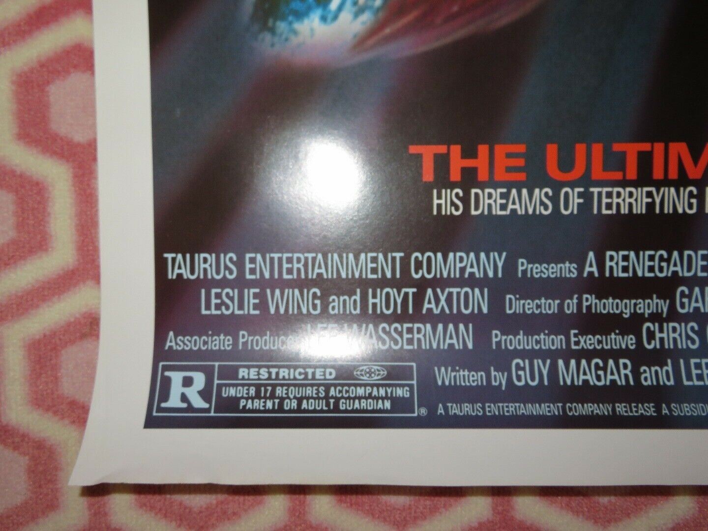 RETRIBUTION US ONE SHEET ROLLED POSTER DENNIS LIPSCOMB 1987 Movie posters