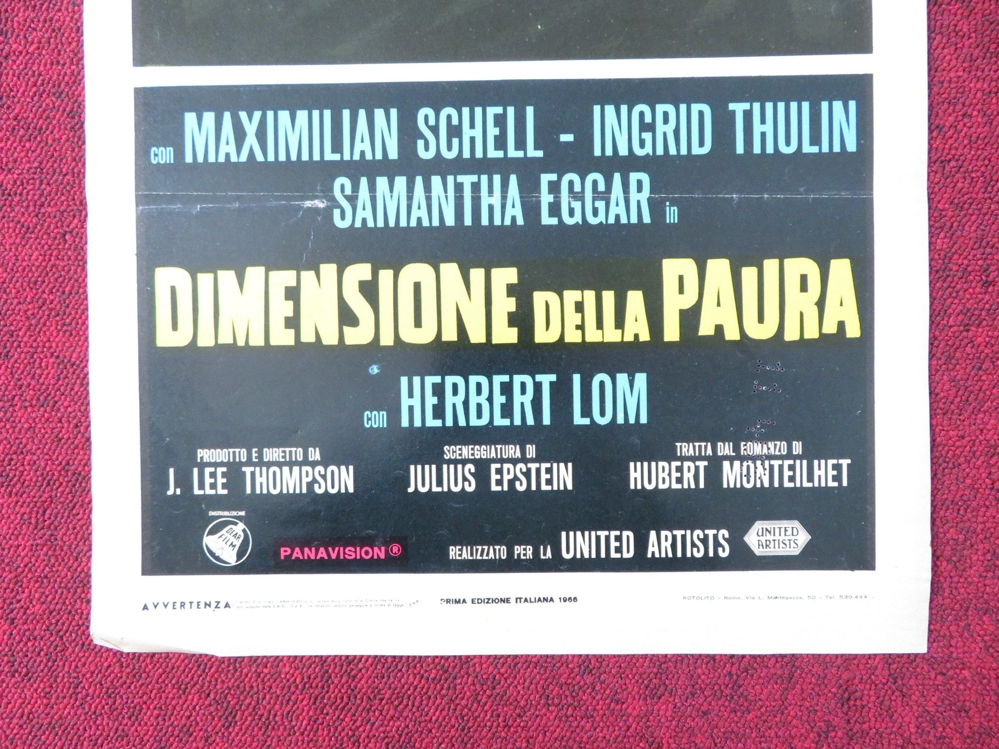 RETURN FROM THE ASHES ITALIAN LOCANDINA POSTER MAXIMILIAN SCHELL I. THULIN 1965 Rendezvous Cinema Movie posters
