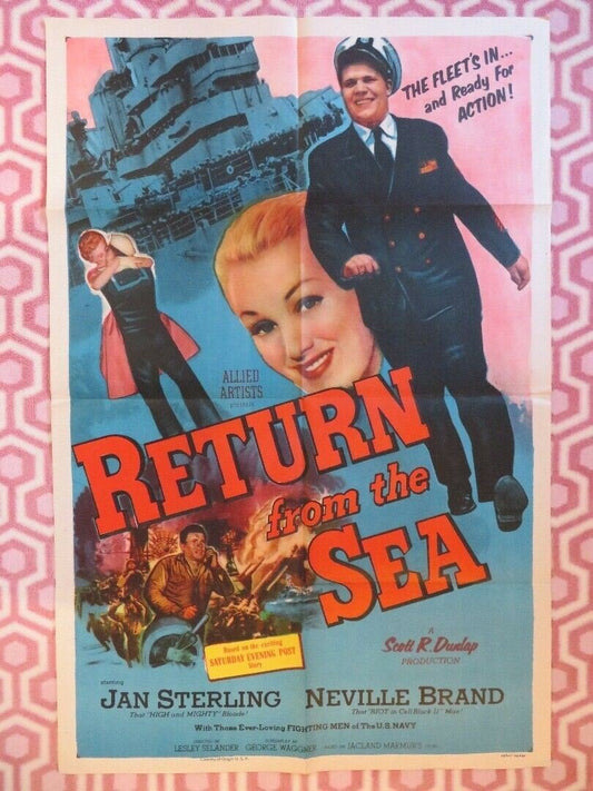 RETURN FROM THE SEA ONE SHEET POSTER JAN STERLING NEVILLE BRAND 1954 - Rendezvous Cinema