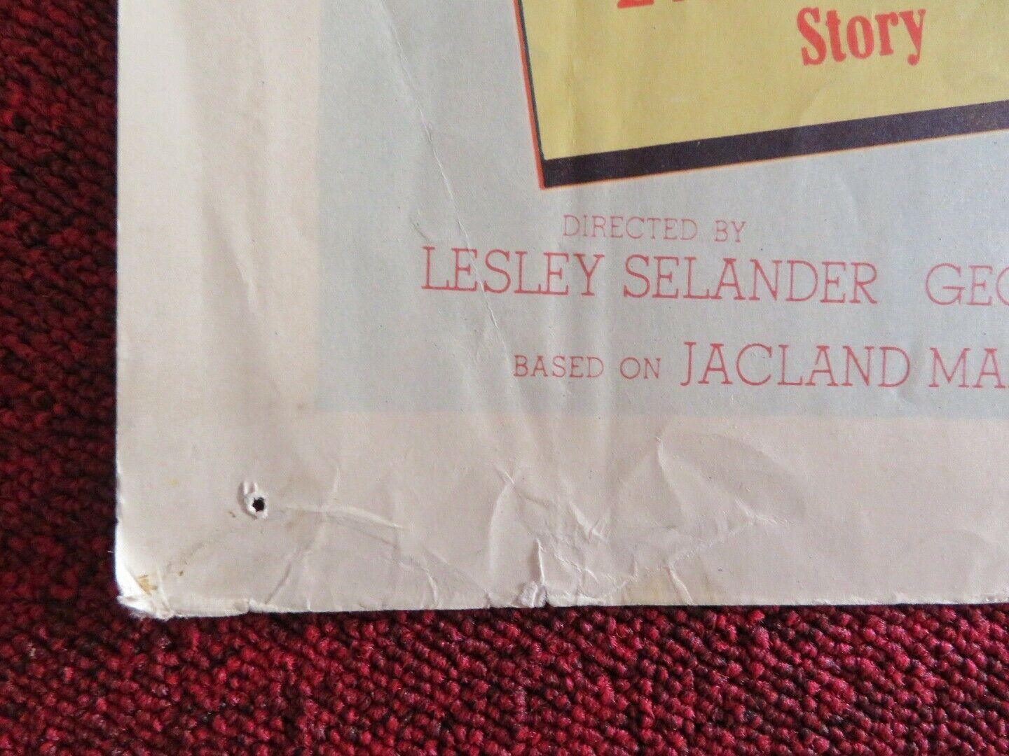 RETURN FROM THE SEA US HALF SHEET (22"x 28") POSTER JAN STERLING 1954 Movie posters