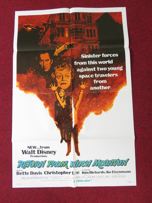 RETURN FROM WITCH MOUNTAIN FOLDED US ONE SHEET POSTER BETTE DAVIS C. LEE 1978 Rendezvous Cinema Movie posters