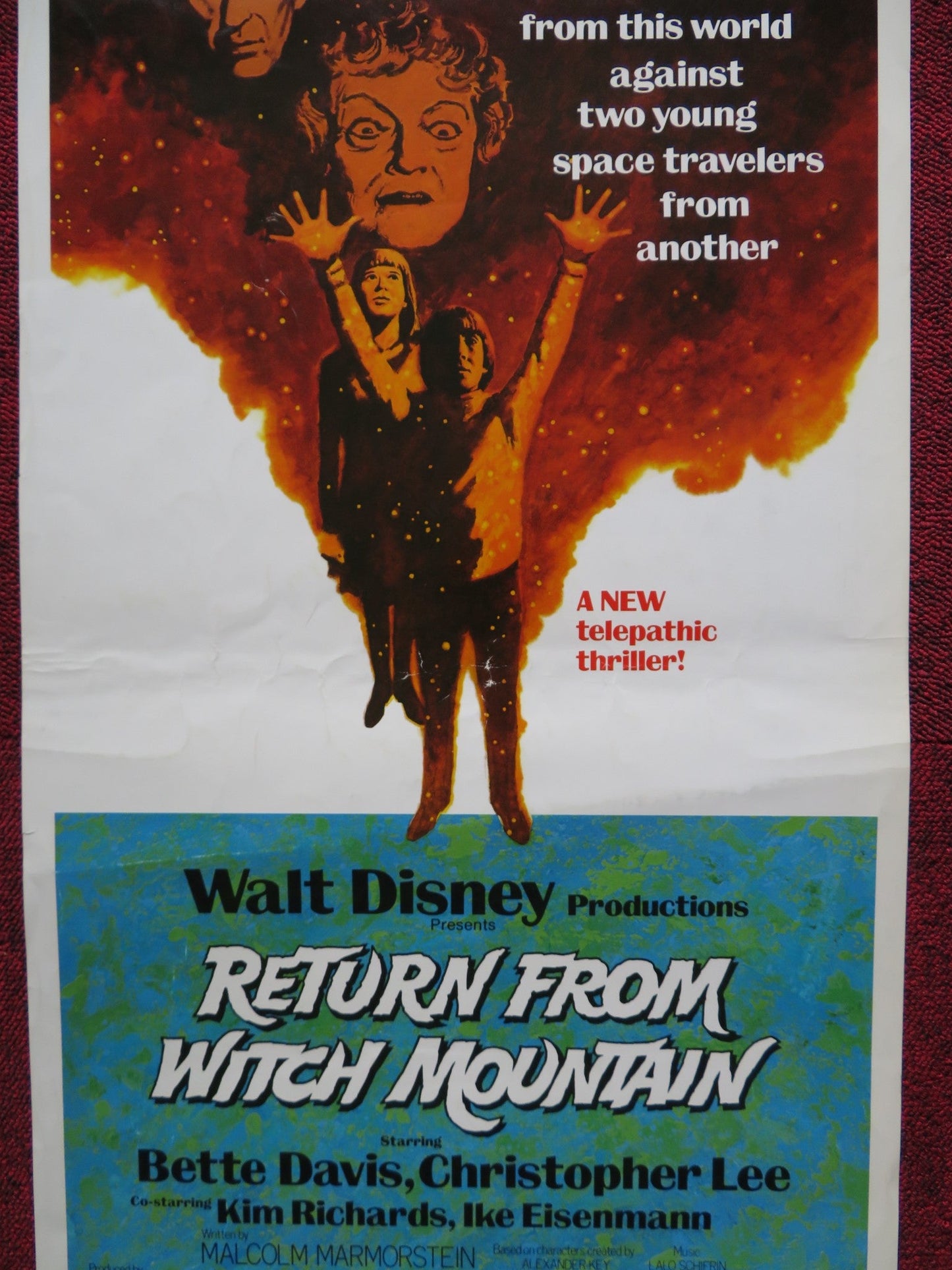 RETURN FROM WITCH MOUNTAIN US INSERT (14"x 36") POSTER BETTE DAVIS C. LEE 1978 Rendezvous Cinema Movie posters