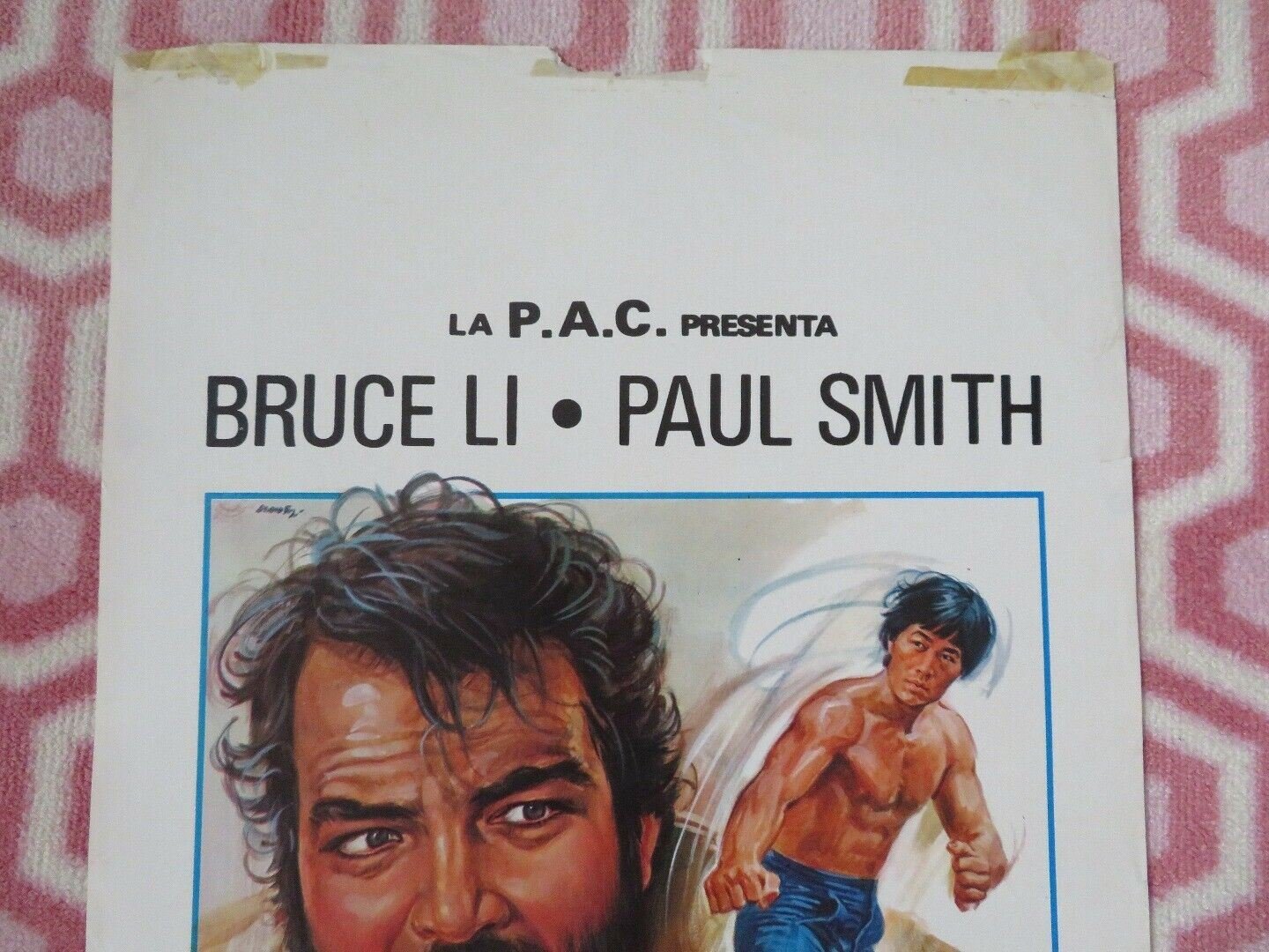 RETURN OF THE TIGER ITALIAN LOCANDINA (27.5"x 13") POSTER BRUCE LI PAUL SMITH - Rendezvous Cinema