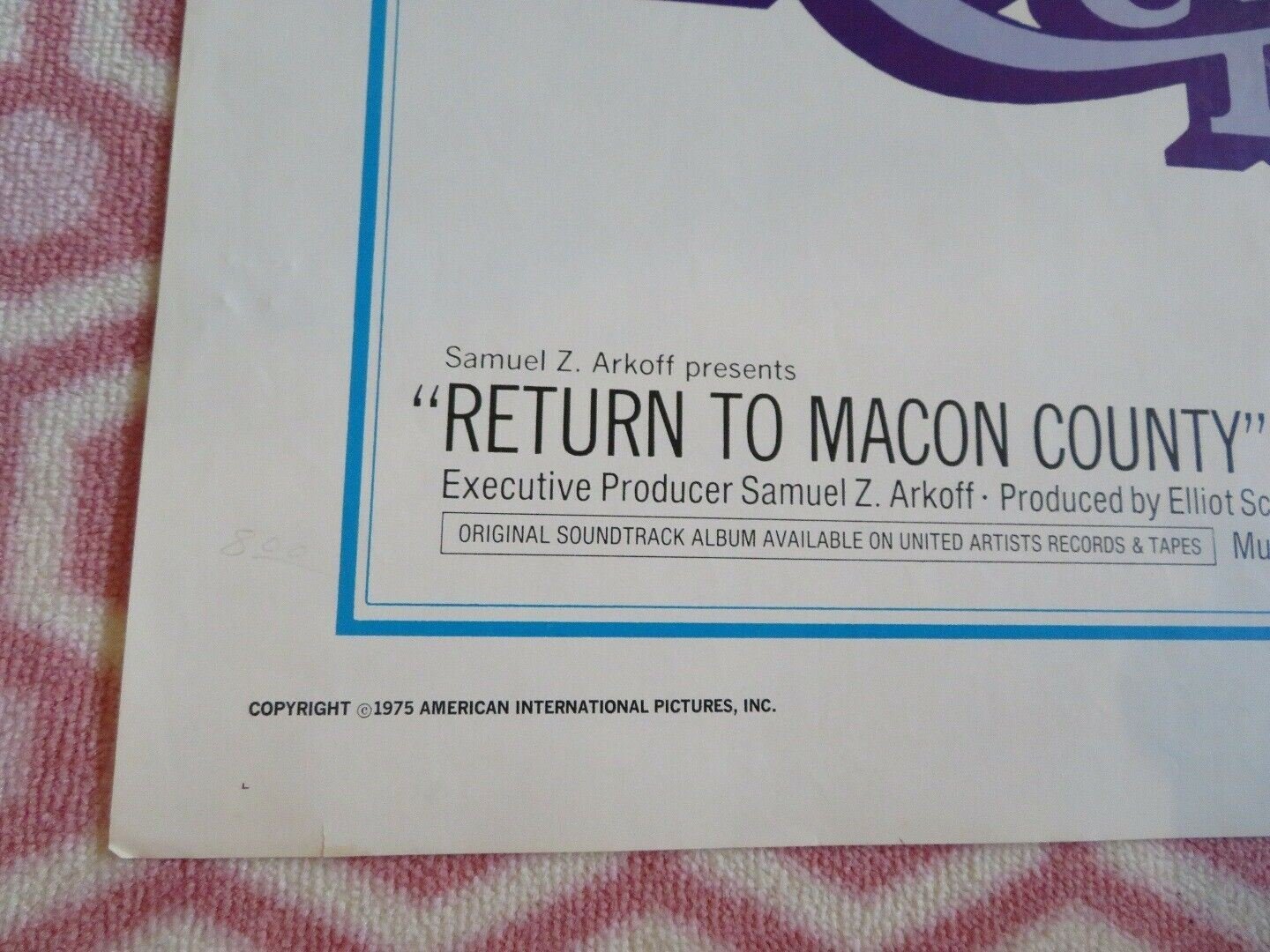 RETURN TO MACON COUNTRY US ONE SHEET POSTER NICK NOLTE DON JOHNSON 1975 Movie posters