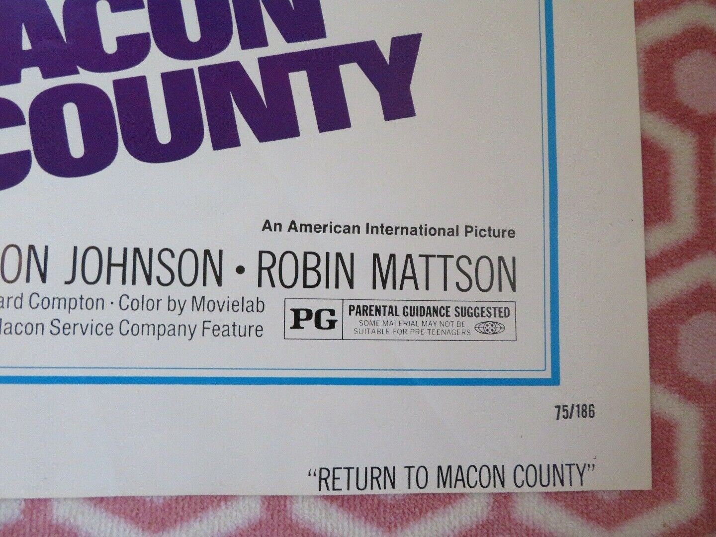RETURN TO MACON COUNTRY US ONE SHEET POSTER NICK NOLTE DON JOHNSON 1975 Movie posters