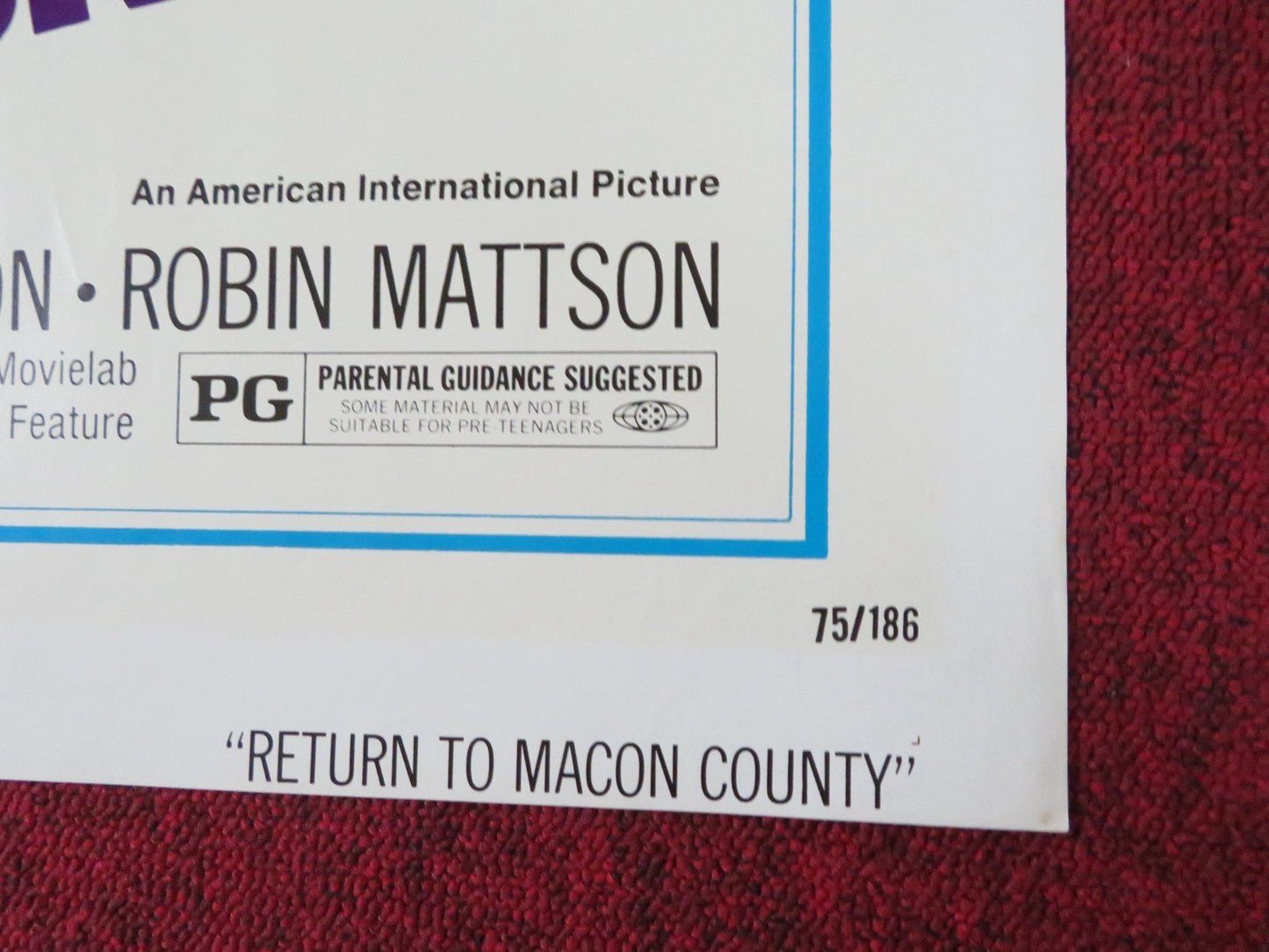 RETURN TO MACON COUNTY FOLDED US ONE SHEET POSTER NICK NOLTE DON JOHNSON 1975 Rendezvous Cinema Movie posters