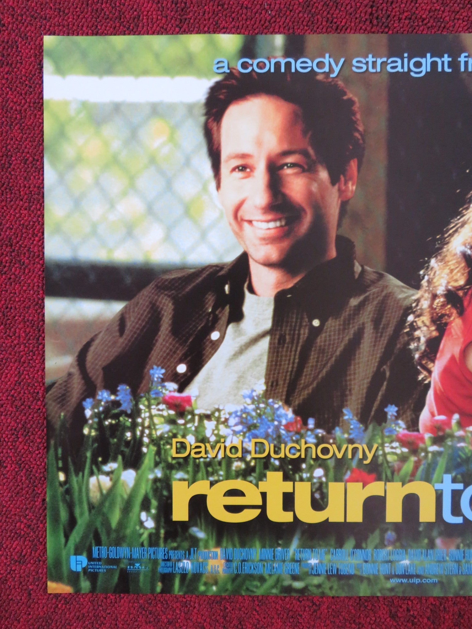 RETURN TO ME UK MINI QUAD POSTER DAVID DUCHOVNY MINNIE DRIVER 2000 Rendezvous Cinema Movie posters