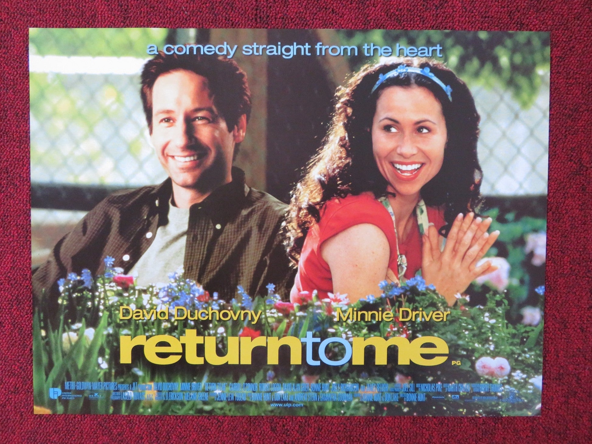 RETURN TO ME UK MINI QUAD POSTER DAVID DUCHOVNY MINNIE DRIVER 2000 Rendezvous Cinema Movie posters