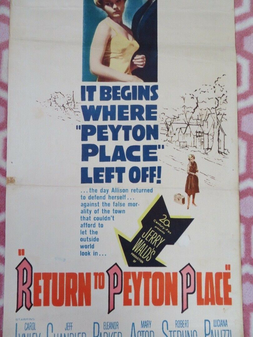 RETURN TO PEYTON PLACE US INSERT (14"x 36") POSTER CAROL LYNLEY JEFF CHANDLER Movie posters