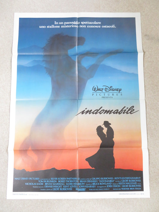 RETURN TO SNOWY RIVER ITALIAN 2 FOGLIO POSTER DISNEY TOM BURLINSON 1988 Rendezvous Cinema Movie posters