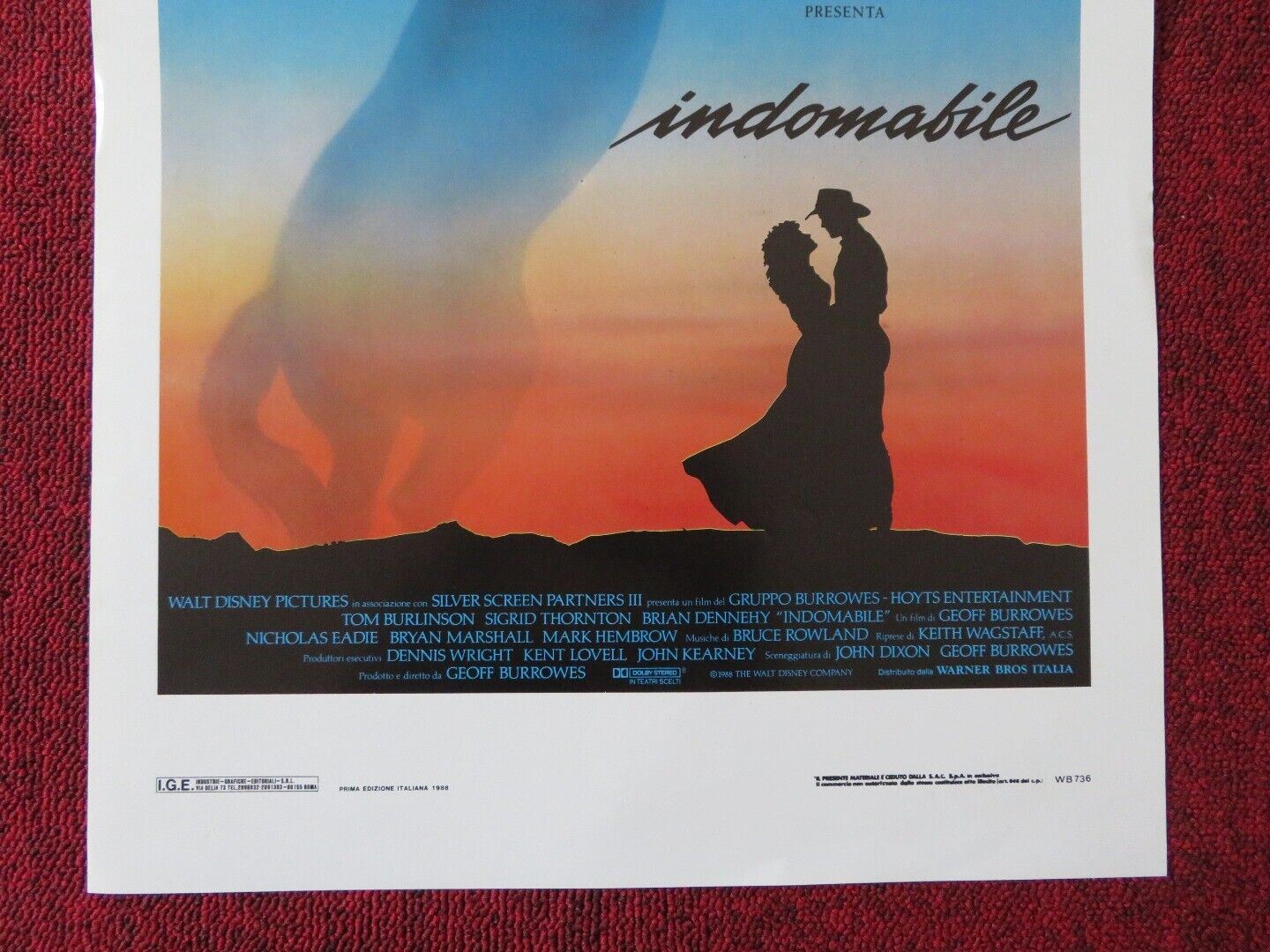 RETURN TO SNOWY RIVER ITALIAN LOCANDINA (27.5"x13") POSTER DISNEY 1988 Movie posters