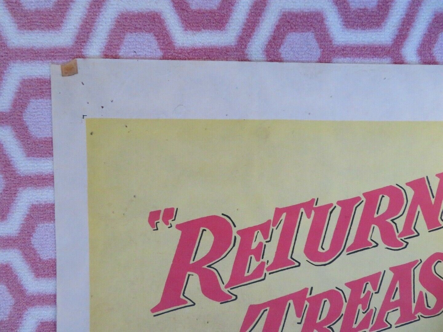 RETURN TO TREASURE ISLAND US ONE SHEET POSTER 1954 TAB HUNTER Rendezvous Cinema Movie posters