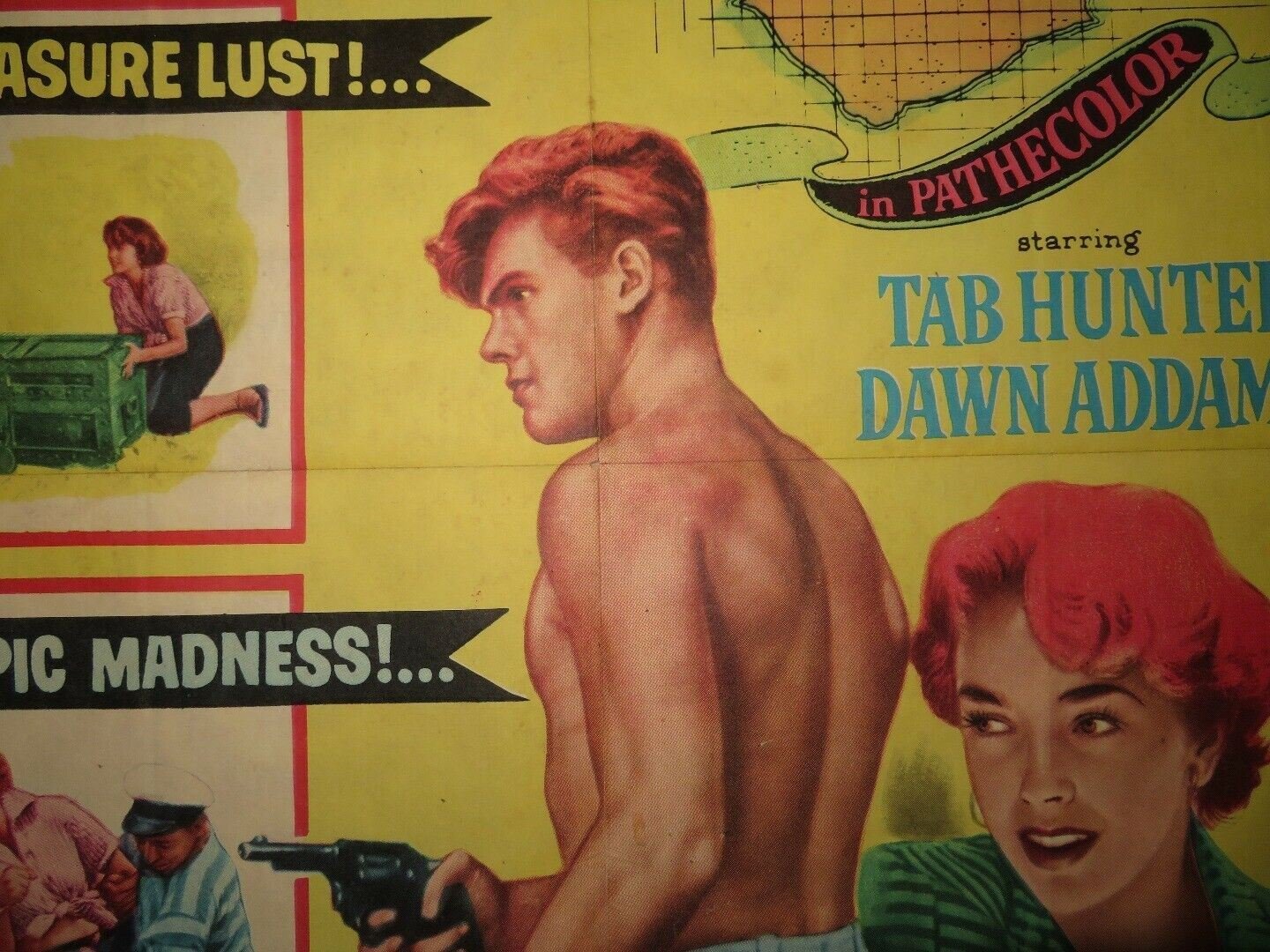 RETURN TO TREASURE ISLAND US ONE SHEET POSTER 1954 TAB HUNTER Rendezvous Cinema Movie posters