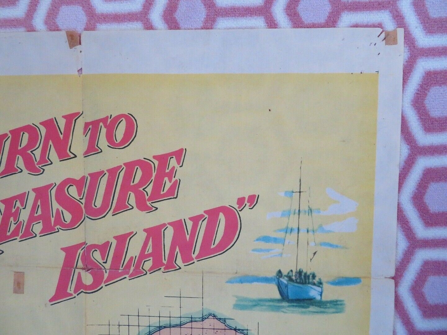 RETURN TO TREASURE ISLAND US ONE SHEET POSTER 1954 TAB HUNTER Rendezvous Cinema Movie posters