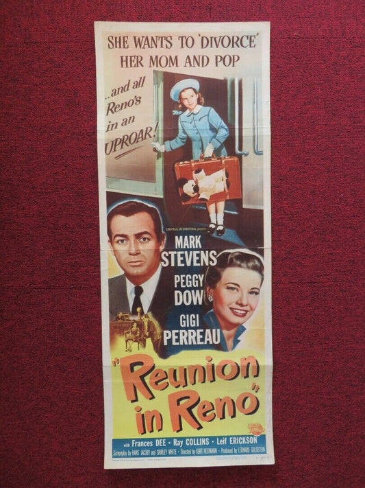 REUNION IN RENO US INSERT (14"x 36") POSTER MARK STEVENS PEGGY DOW 1951 Movie posters