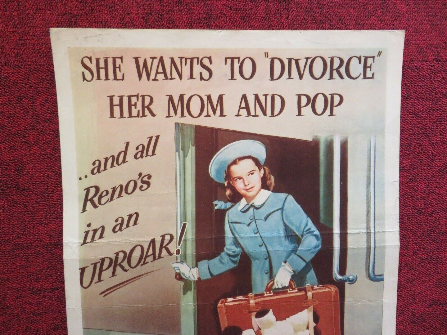 REUNION IN RENO US INSERT (14"x 36") POSTER MARK STEVENS PEGGY DOW 1951 Movie posters