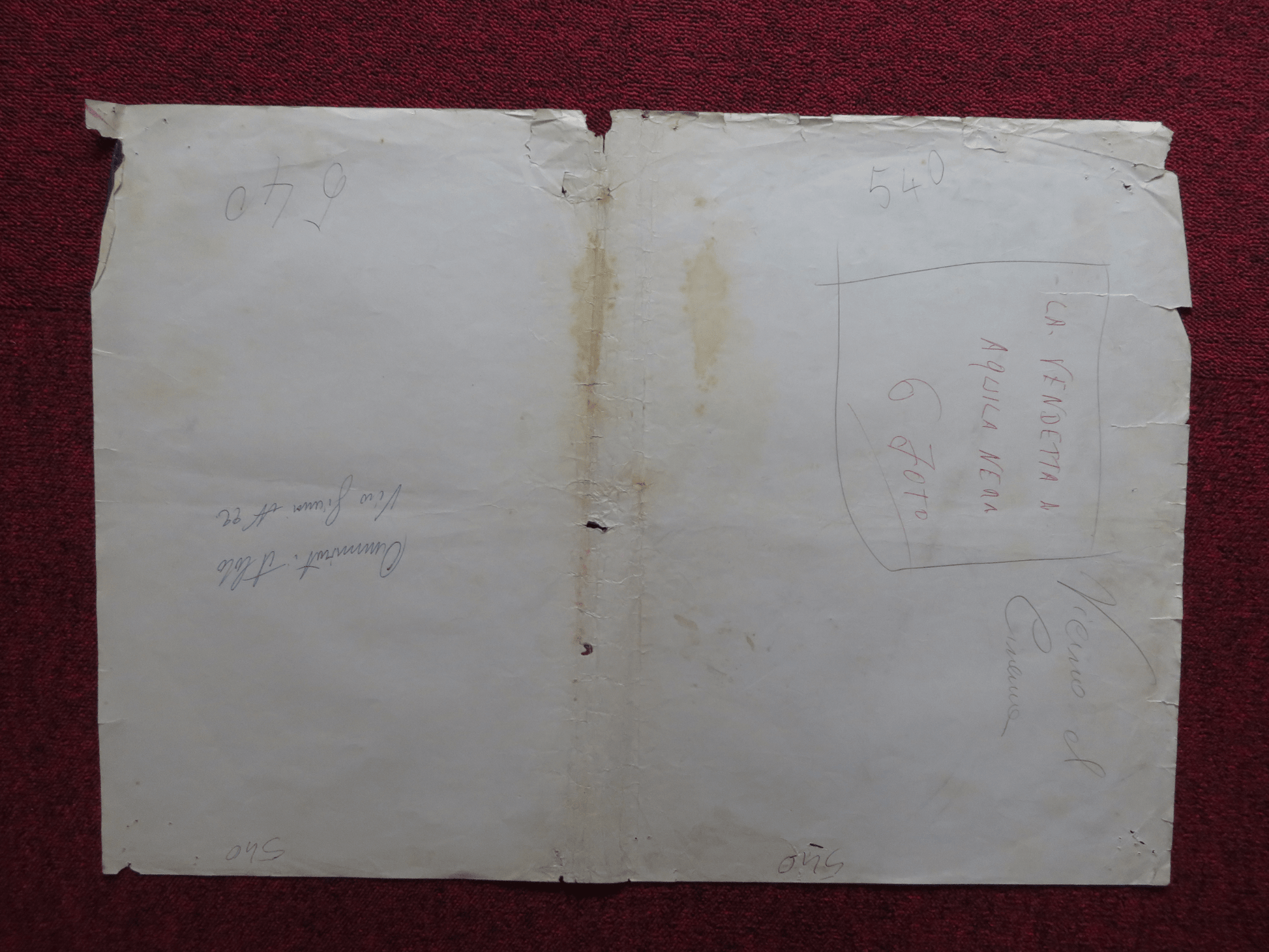 REVENGE OF BLACK EAGLE - A ITALIAN FOTOBUSTA POSTER ROSSANO BRAZZI 1951 Rendezvous Cinema Movie posters