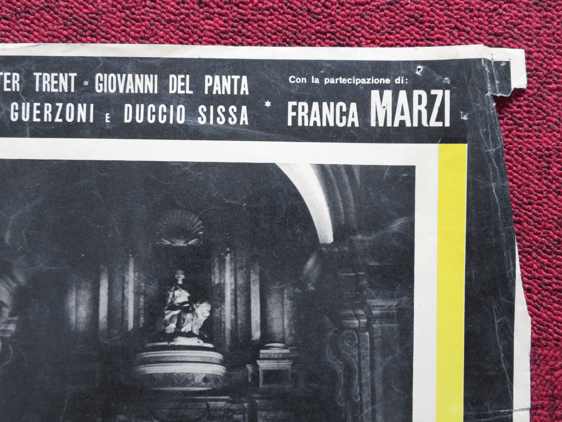 REVENGE OF BLACK EAGLE - A ITALIAN FOTOBUSTA POSTER ROSSANO BRAZZI 1951 Rendezvous Cinema Movie posters