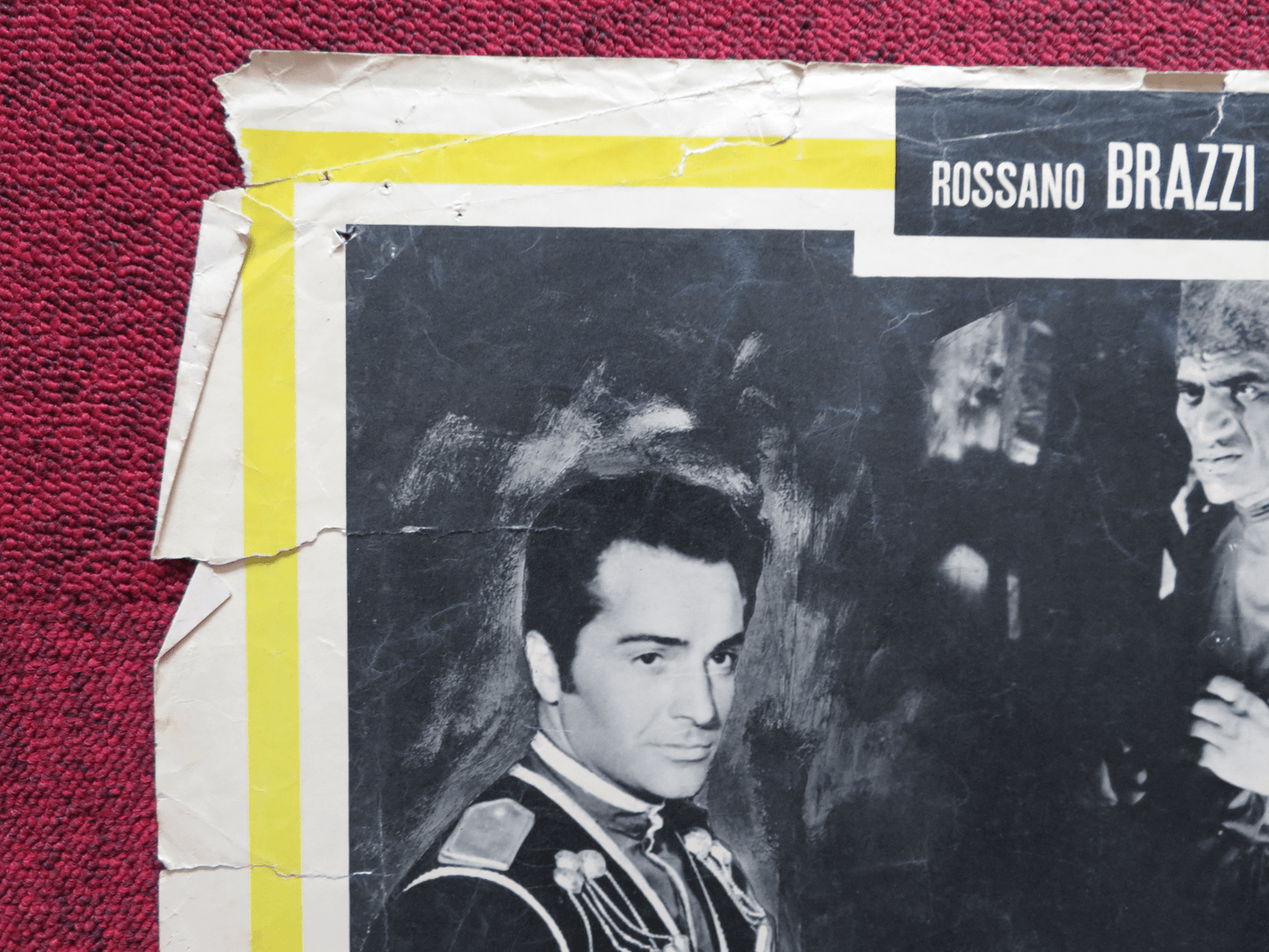 REVENGE OF BLACK EAGLE - A ITALIAN FOTOBUSTA POSTER ROSSANO BRAZZI 1951 Rendezvous Cinema Movie posters