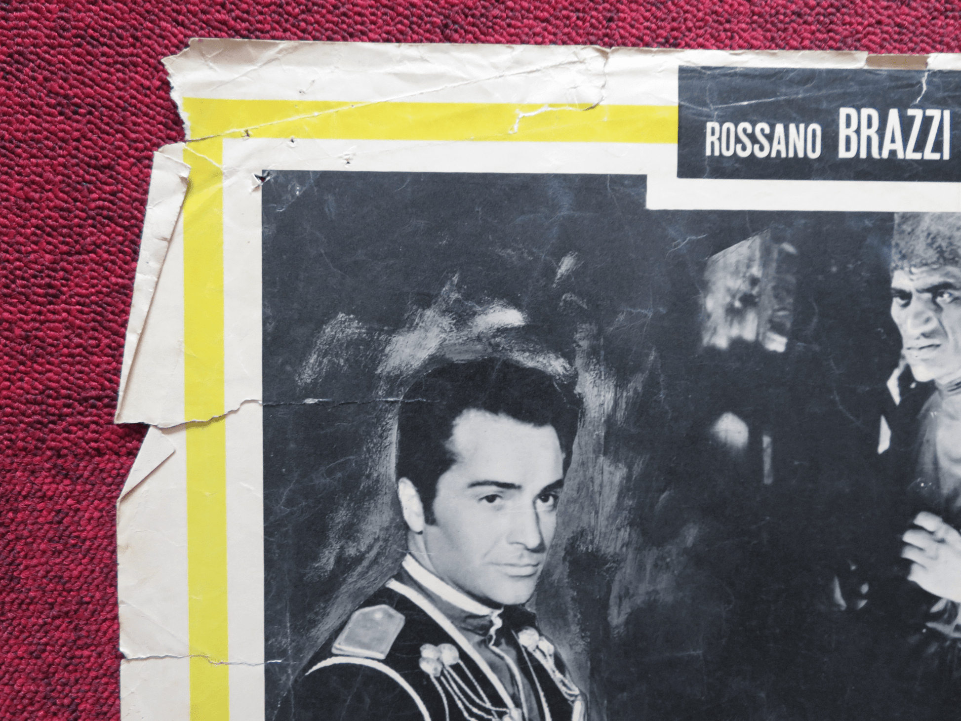 REVENGE OF BLACK EAGLE - A ITALIAN FOTOBUSTA POSTER ROSSANO BRAZZI 1951 Rendezvous Cinema Movie posters