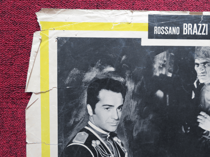 REVENGE OF BLACK EAGLE - A ITALIAN FOTOBUSTA POSTER ROSSANO BRAZZI 1951 Rendezvous Cinema Movie posters