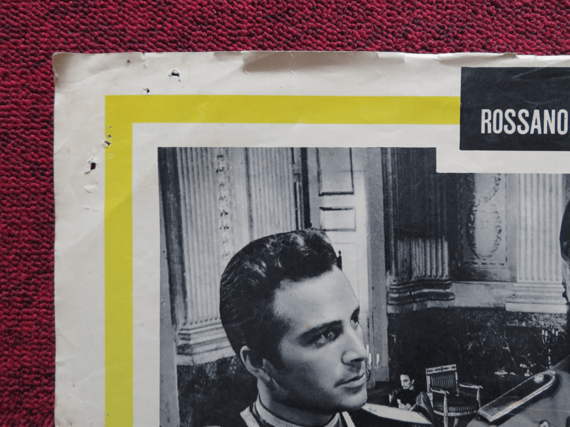 REVENGE OF BLACK EAGLE - B ITALIAN FOTOBUSTA POSTER ROSSANO BRAZZI 1951 Rendezvous Cinema Movie posters