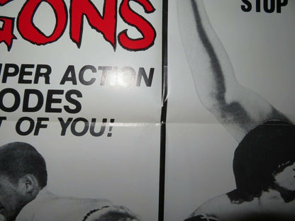 REVENGE OF THE DRUNKEN MASTER / DUEL OF THE DRAGONS US ONE SHEET POSTER 1984 Movie posters