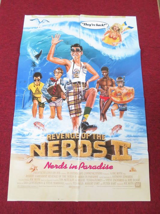 REVENGE OF THE NERDS II: NERDS IN PARADISE FOLDED US ONE SHEET POSTER 1987 Rendezvous Cinema Movie posters