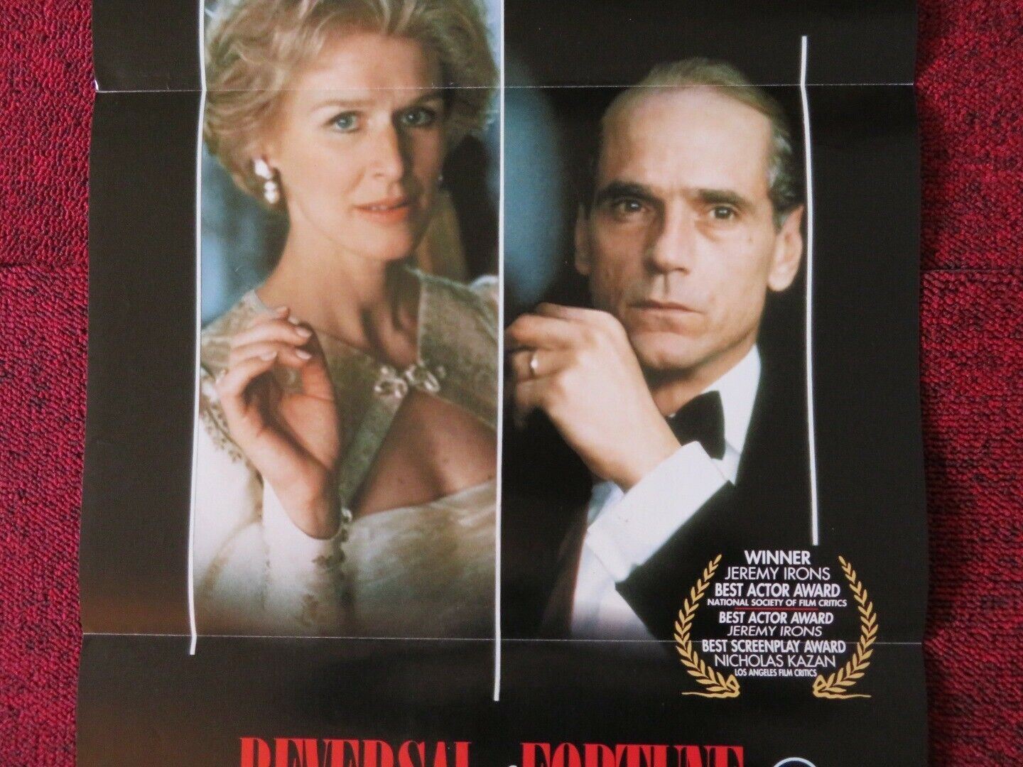 REVERSAL OF FORTUNE FOLDED AUSTRALIAN DAYBILL POSTER GLENN CLOSE JEREMY IRONS Movie posters